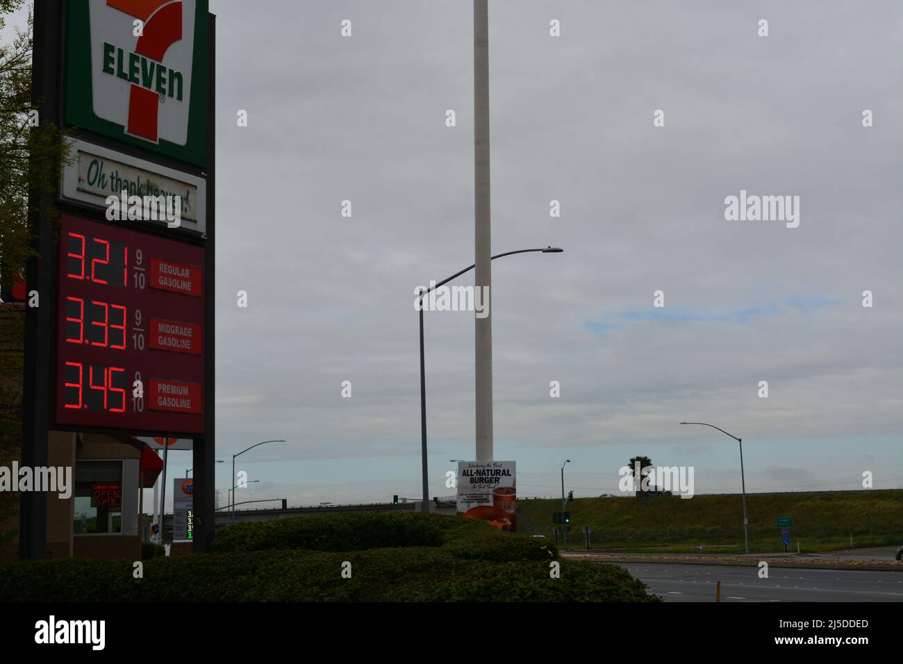 Gasolines prices in Tracy Manteca California  March 2015. Stock Photo