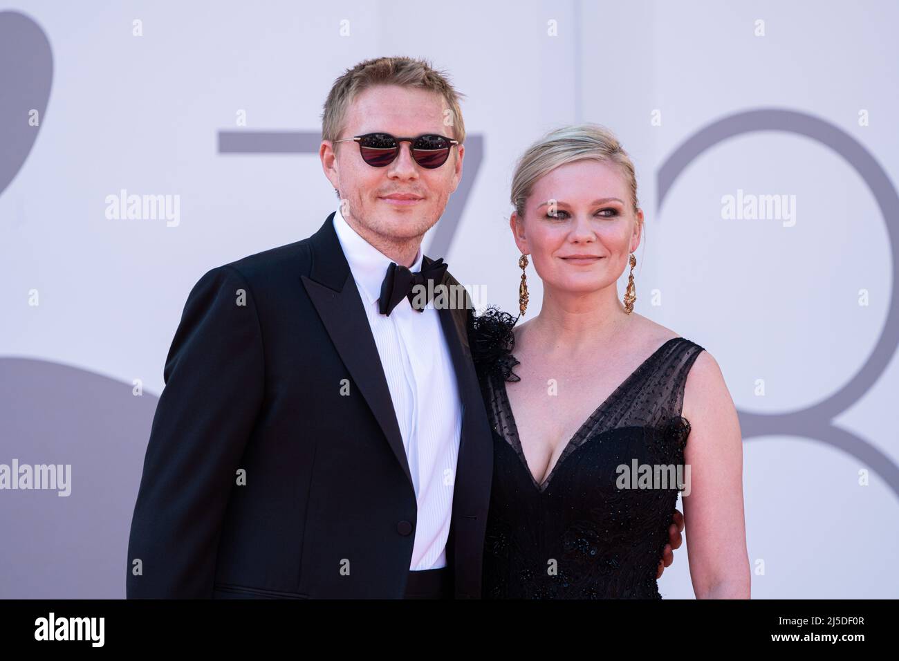 Venice, Italy, September 2, 2022 Kirsten Dunst and her brother