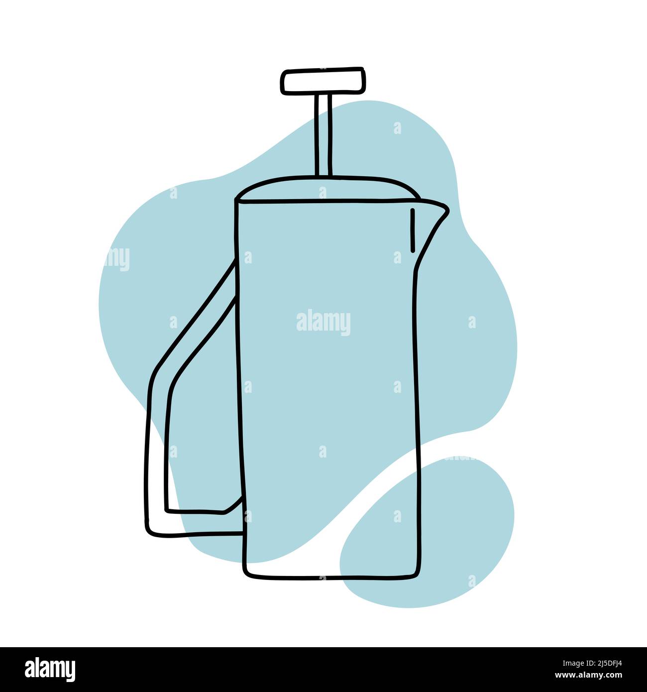 Coffee icon lineart, calm simple color vector Stock Vector