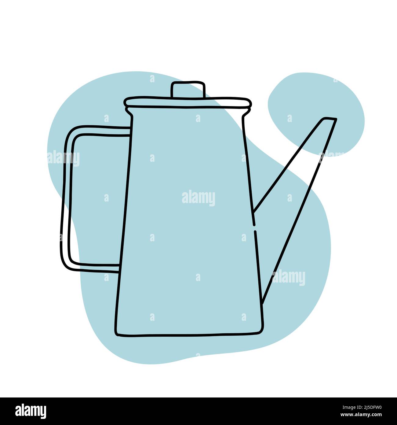 Coffee icon lineart, calm simple color vector Stock Vector