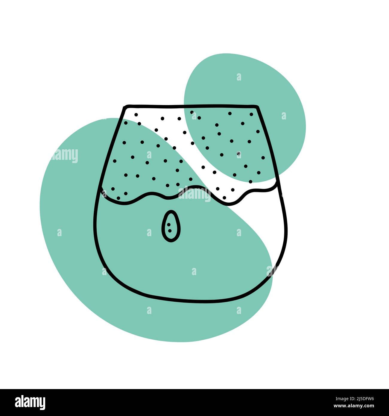 Coffee icon lineart, calm simple color vector Stock Vector