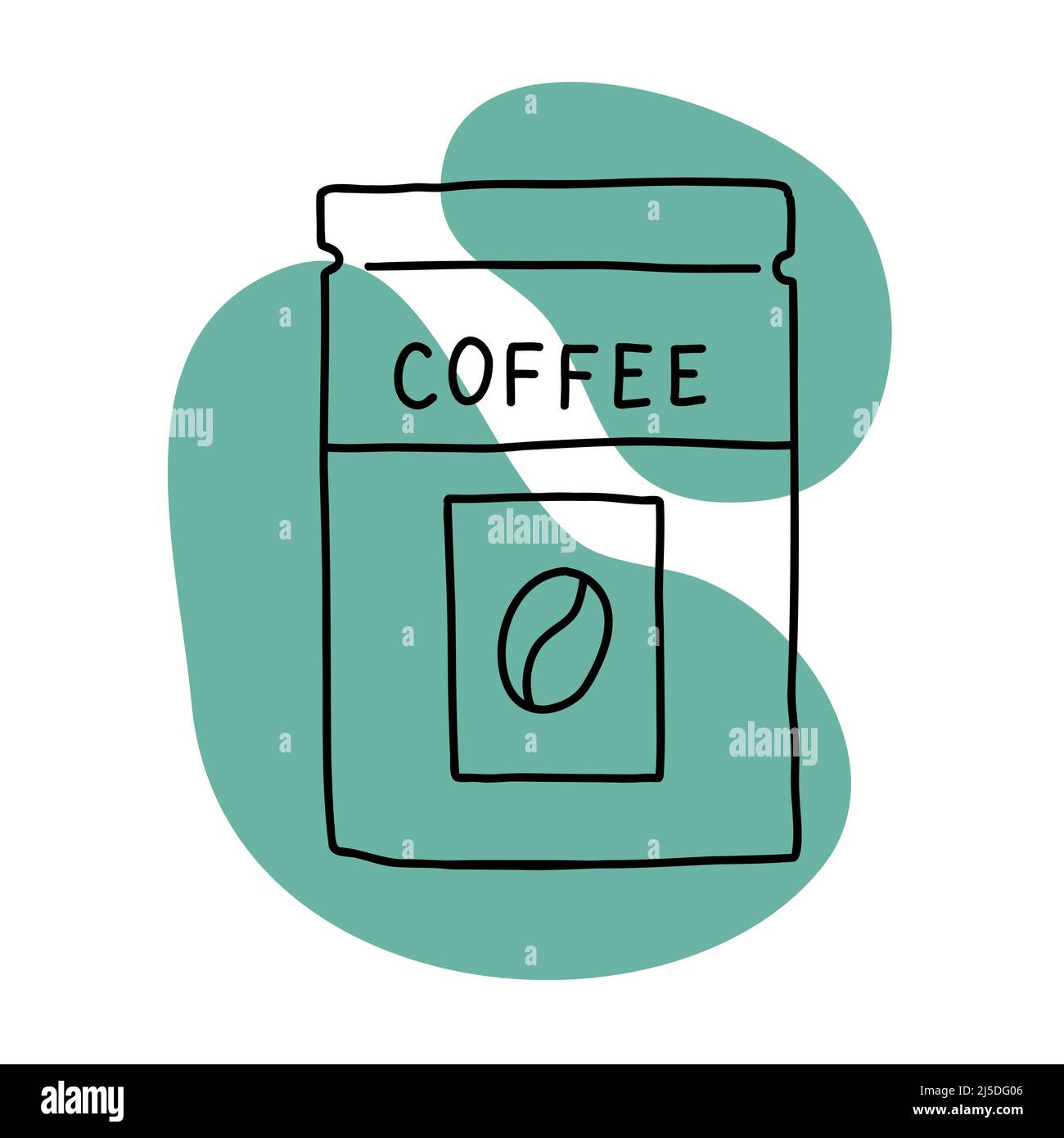 Coffee icon lineart, calm simple color vector Stock Vector