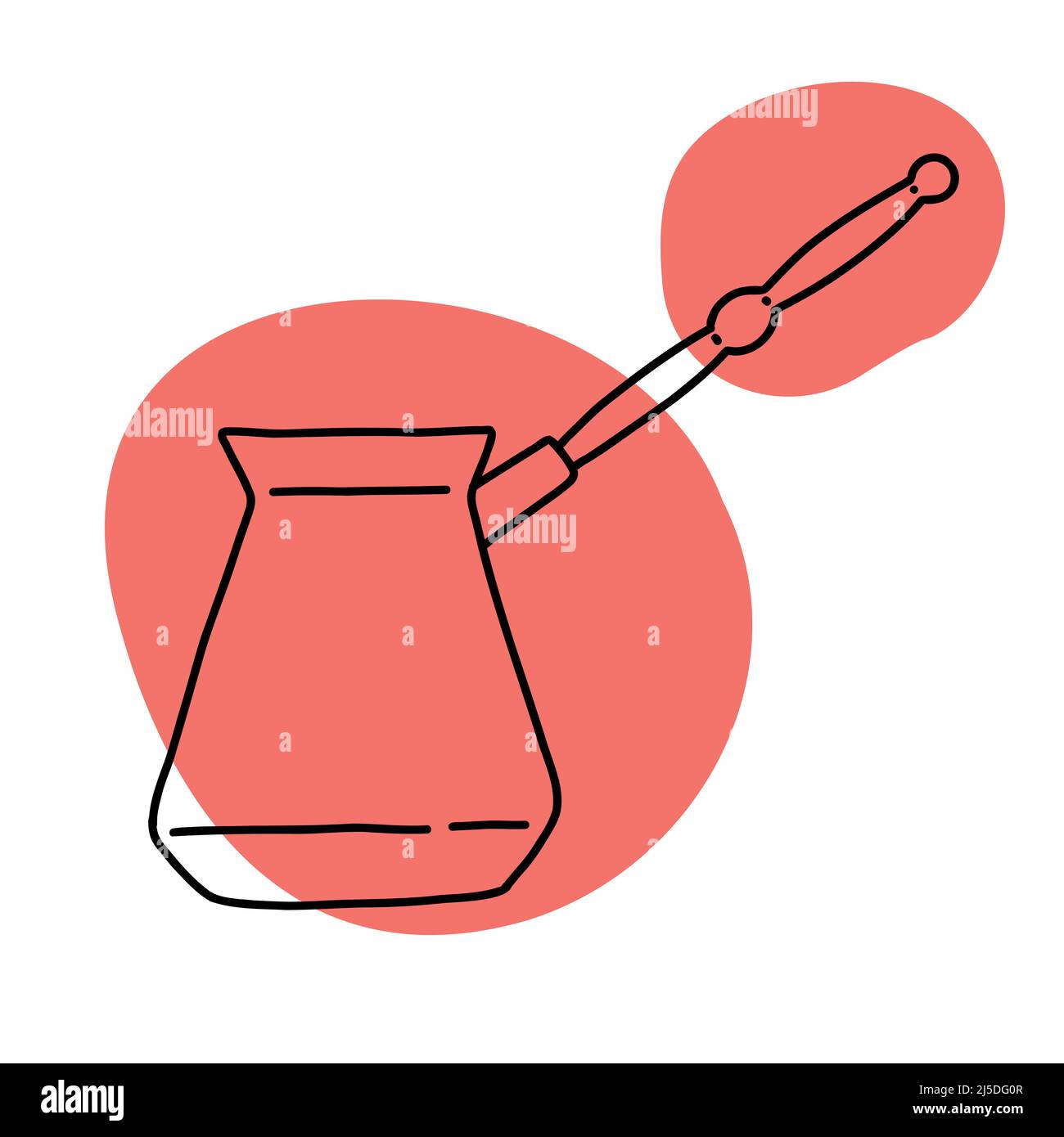 Coffee icon lineart, calm simple color vector Stock Vector