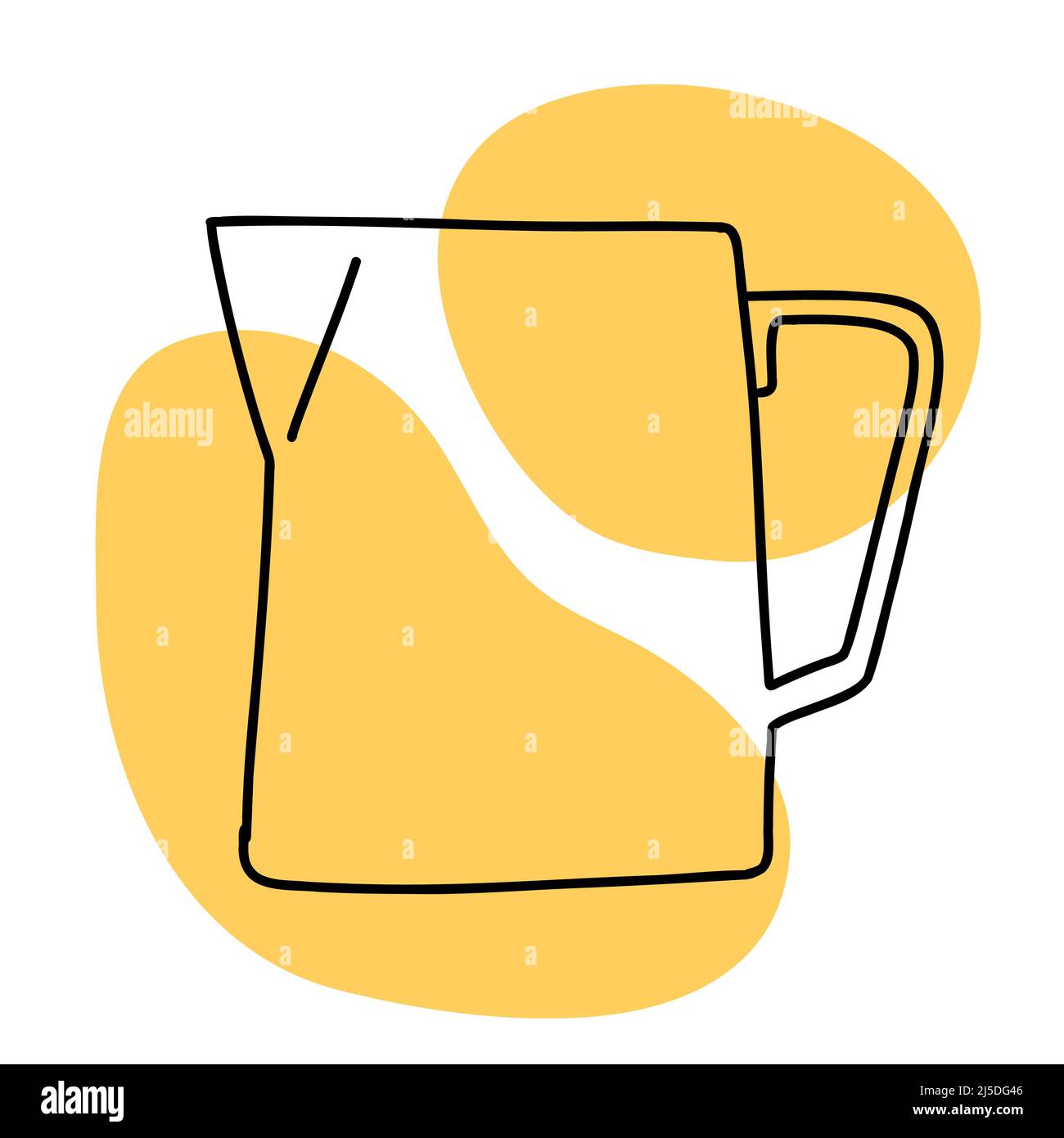 Coffee icon lineart, calm simple color vector Stock Vector