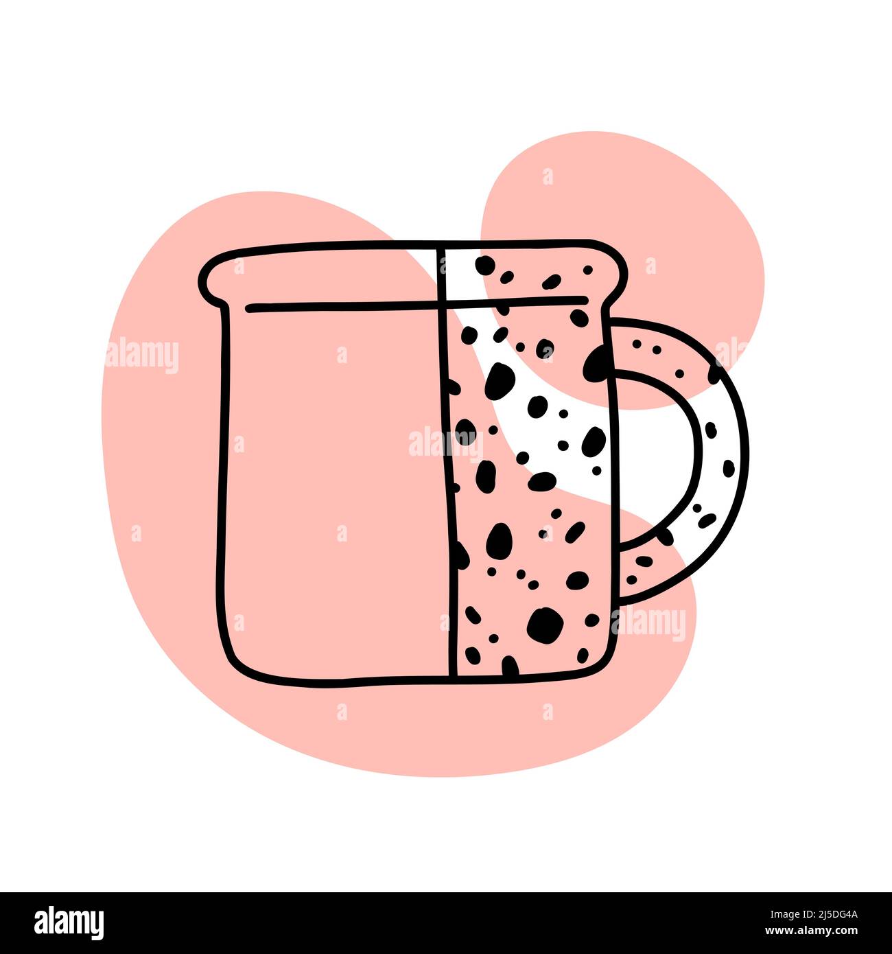 Coffee icon lineart, calm simple color vector Stock Vector