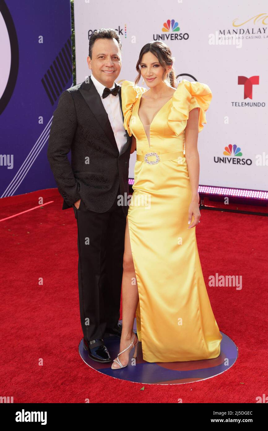 Las Vegas, NV, USA. 21st Apr, 2022. Omar Velasco, Argelia Atilano at