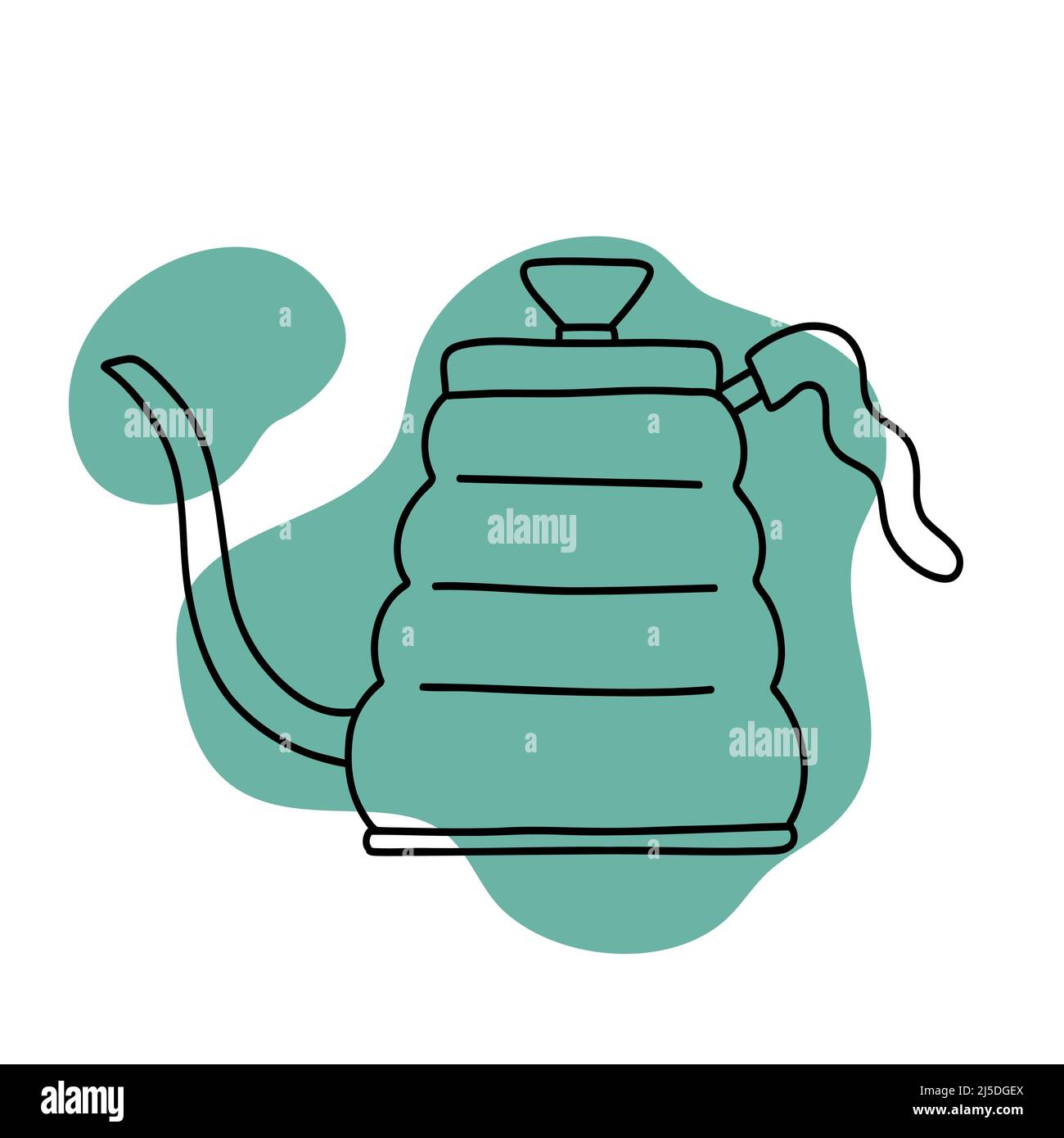 Coffee icon lineart, calm simple color vector Stock Vector