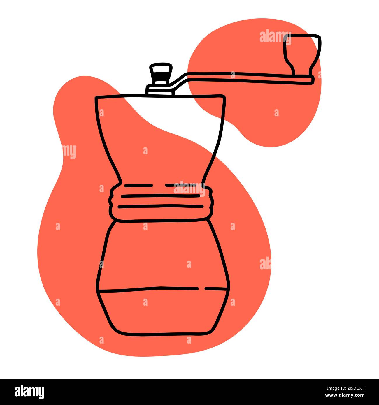 Coffee icon lineart, calm simple color vector Stock Vector