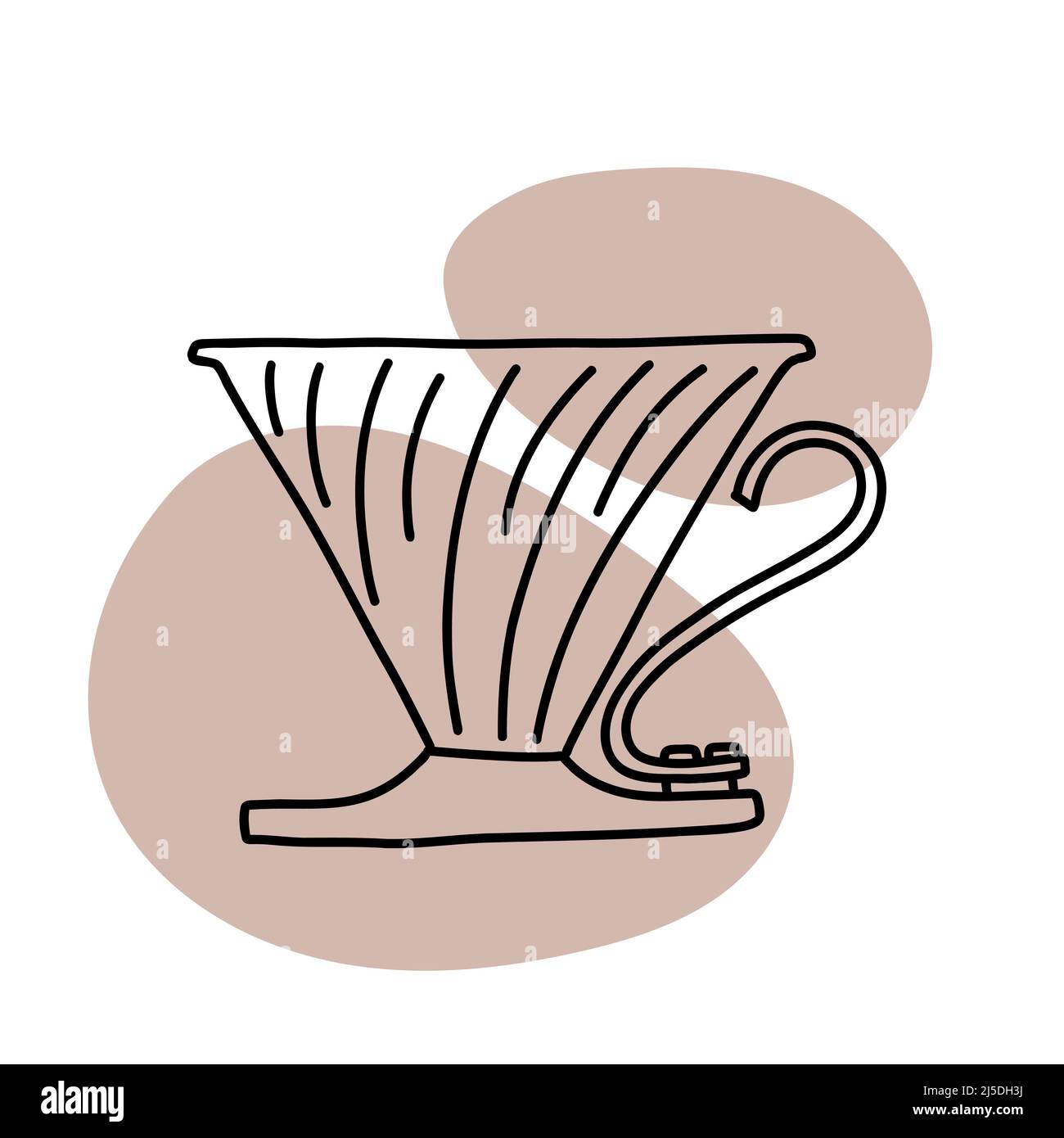 Coffee icon lineart, calm simple color vector Stock Vector