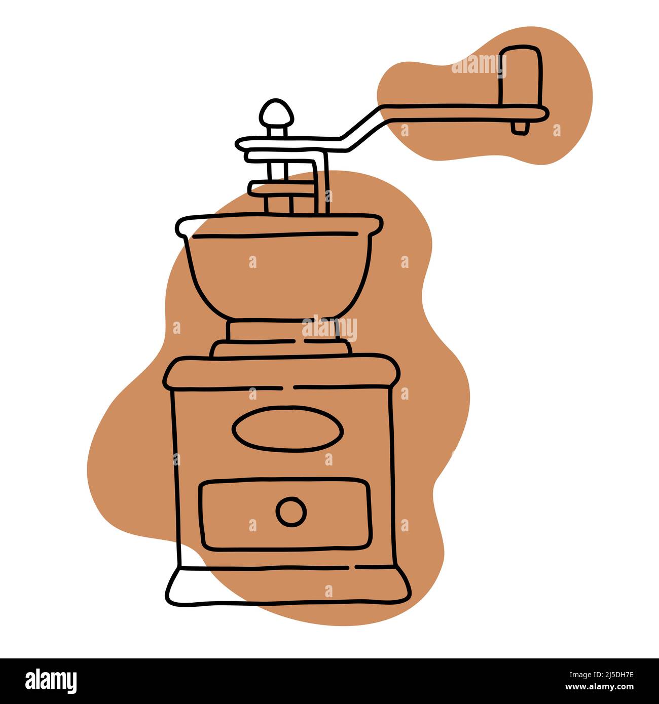 Coffee icon lineart, calm simple color vector Stock Vector Image & Art
