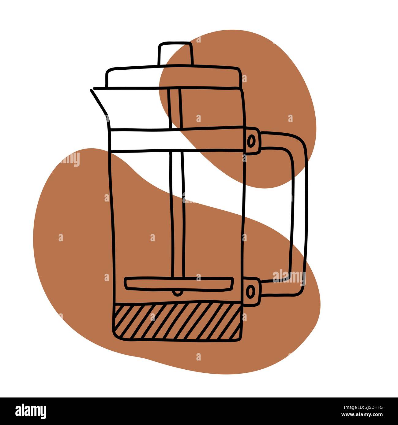 Coffee icon lineart, calm simple color vector Stock Vector