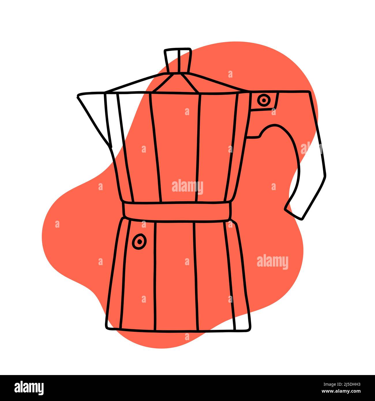 Coffee icon lineart, calm simple color vector Stock Vector