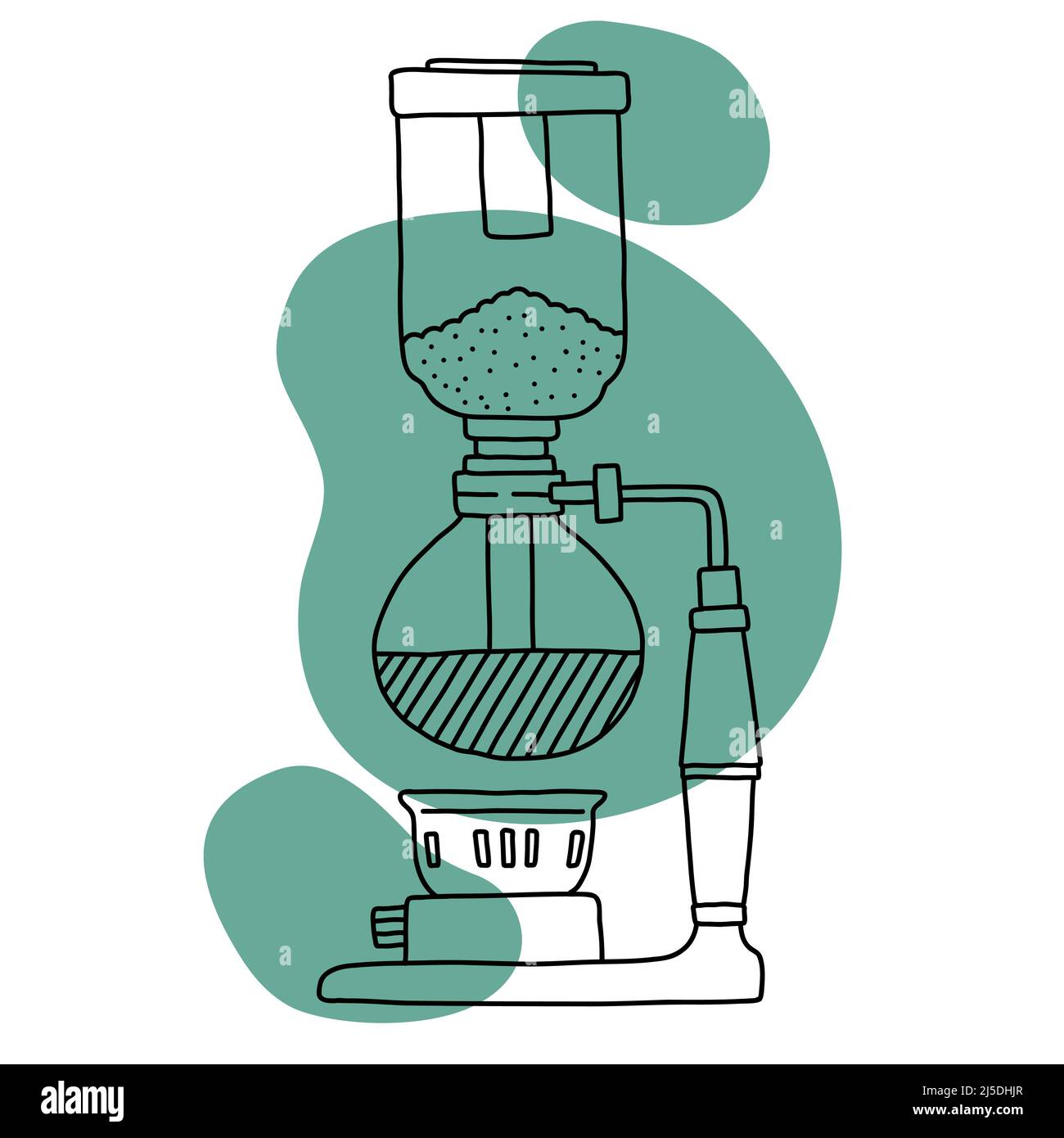 Coffee icon lineart, calm simple color vector Stock Vector
