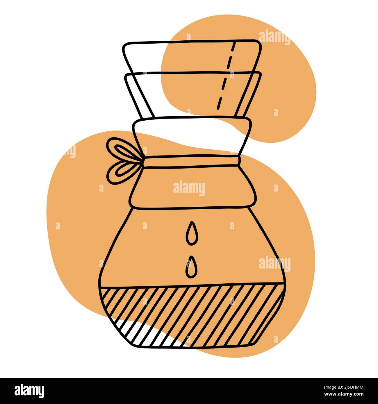 Coffee icon lineart, calm simple color vector Stock Vector
