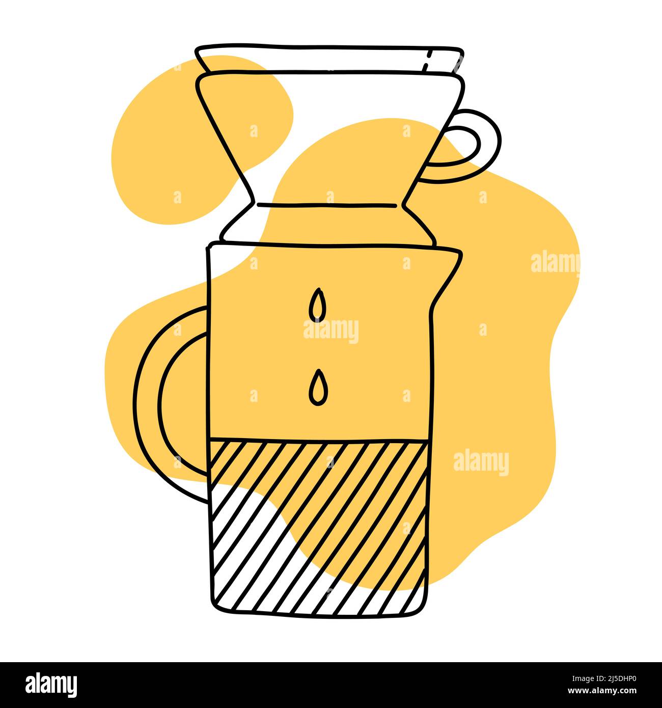 Coffee icon lineart, calm simple color vector Stock Vector