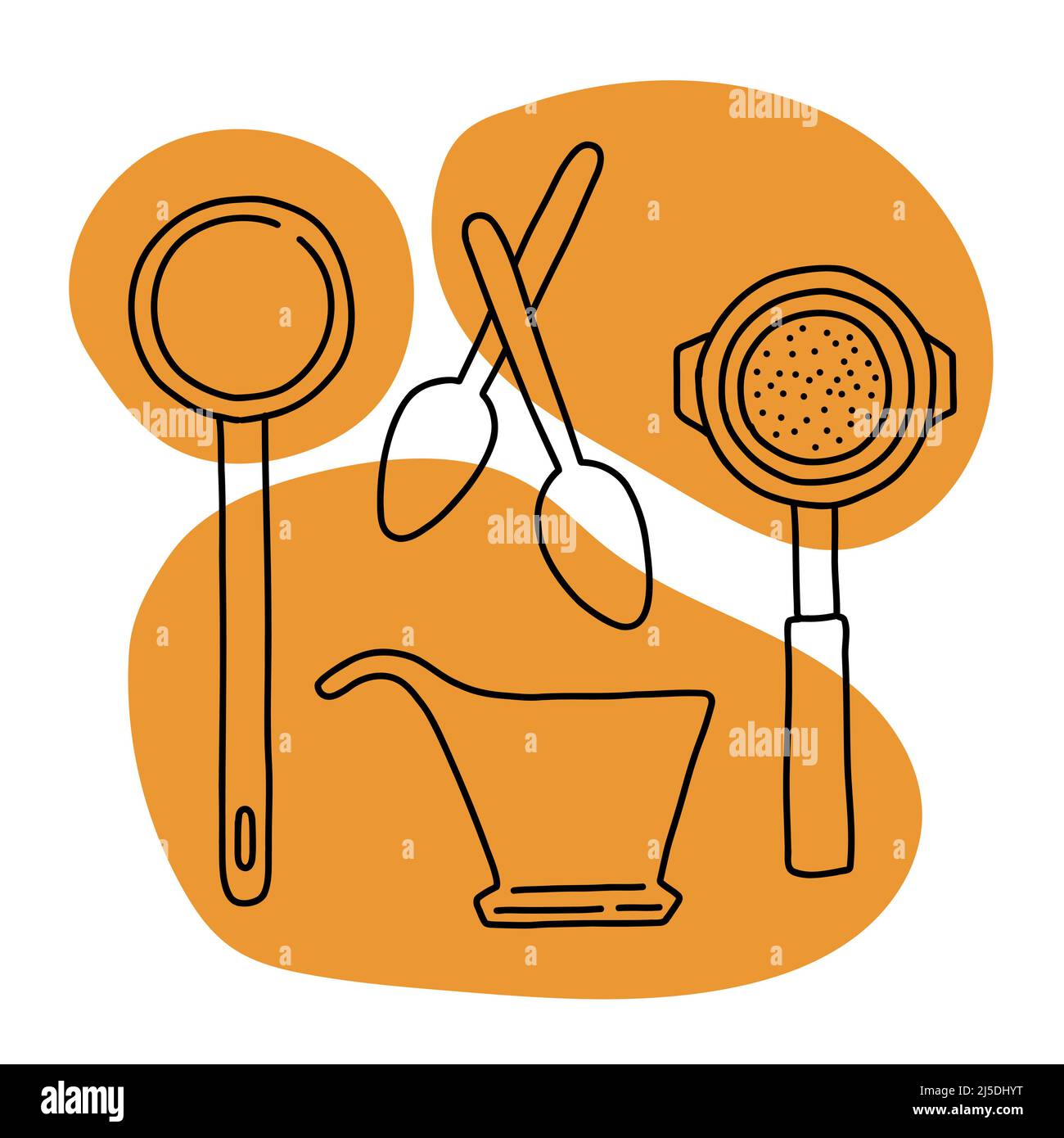 Coffee icon lineart, calm simple color vector Stock Vector