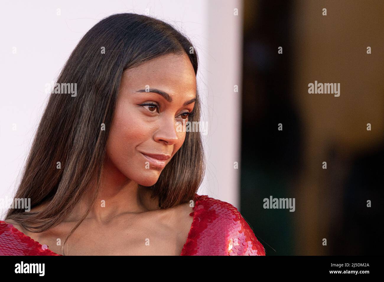 Venice, Italy, September 2, 2022 - Zoe Saldana attends the red carpet ...