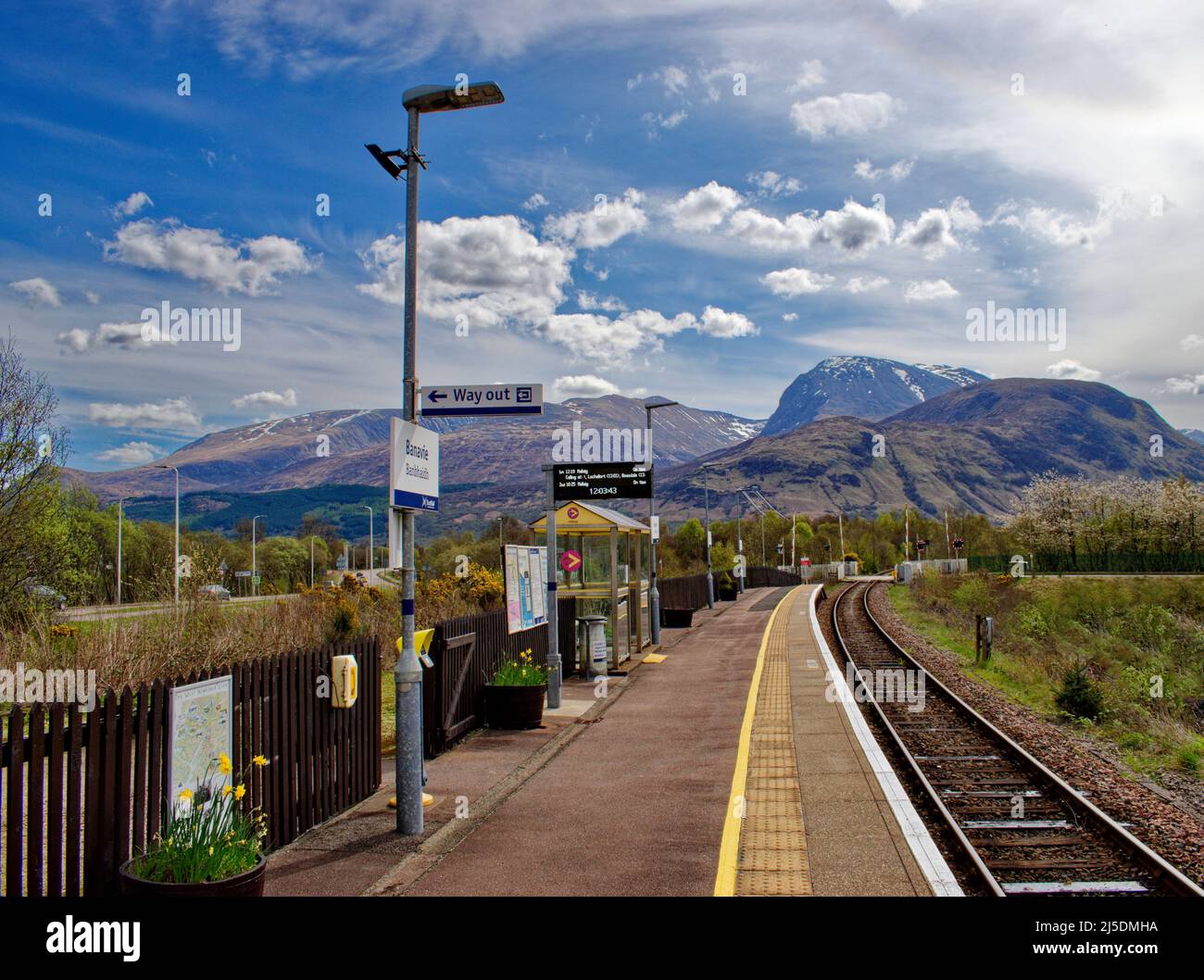 FORT WILLIAM SCOTLAND SCOTRAIL WEST HIGHLAND RAILWAY LINE VIEW OF BEN FORT WILLIAM SCOTLAND SCOTRAIL WEST HIGHLAND RAILWAY LINE VIEW OF BEN