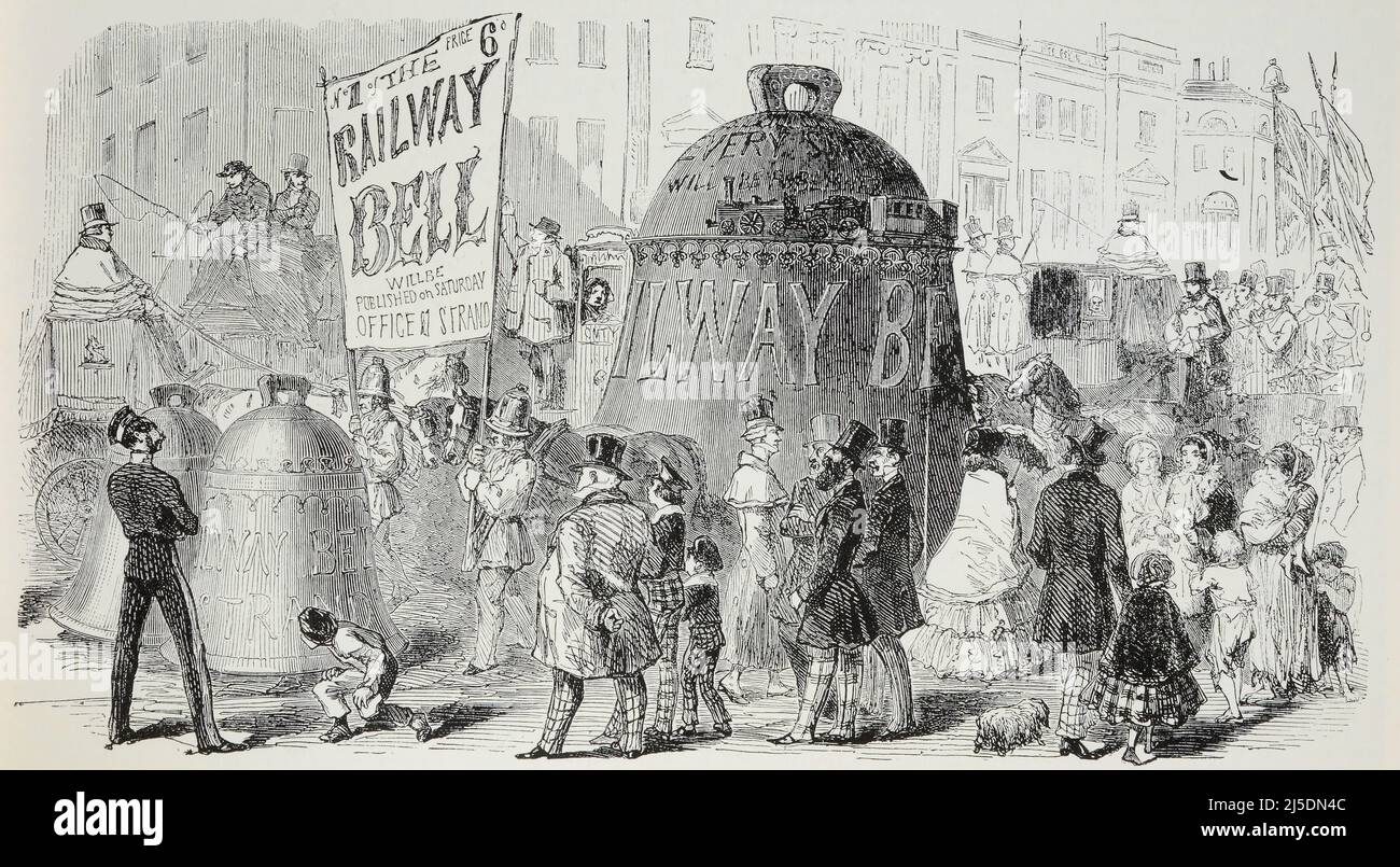 Eng translation " Advertisement for the Railway Bell Newspaper