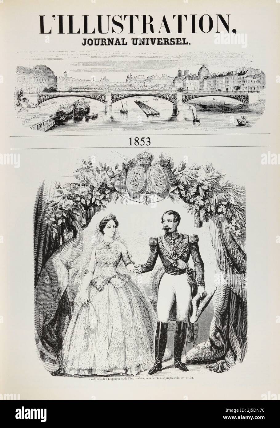 Eng translation " Costumes of the Emperor and Empress, at the nuptial