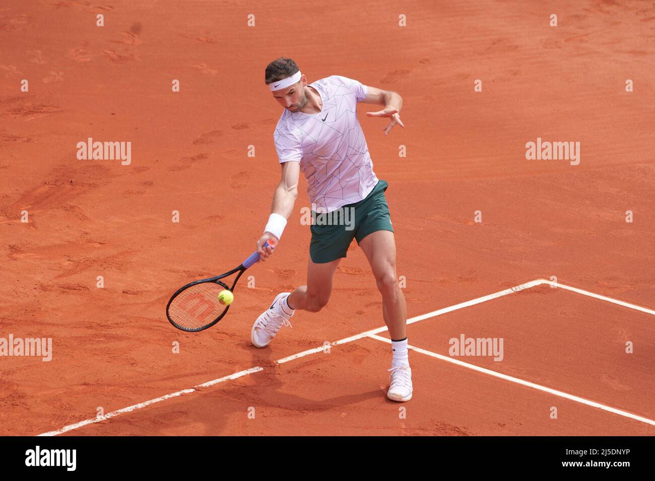 Barcelona, Spain. 22nd Apr, 2022. 22nd April 2022, Real Club de Tenis  Barcelona, Bercelona, Spain ; ATP Barceloan Open Tennis tournament April  22nd; Grigor Dimitrov (BUL) loses 6-1 6-4 to Stefanos Tsitsipas (