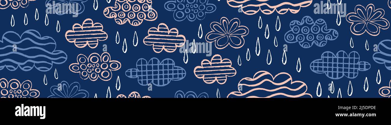 Seamless rain pattern hand Stock Vector Images - Alamy