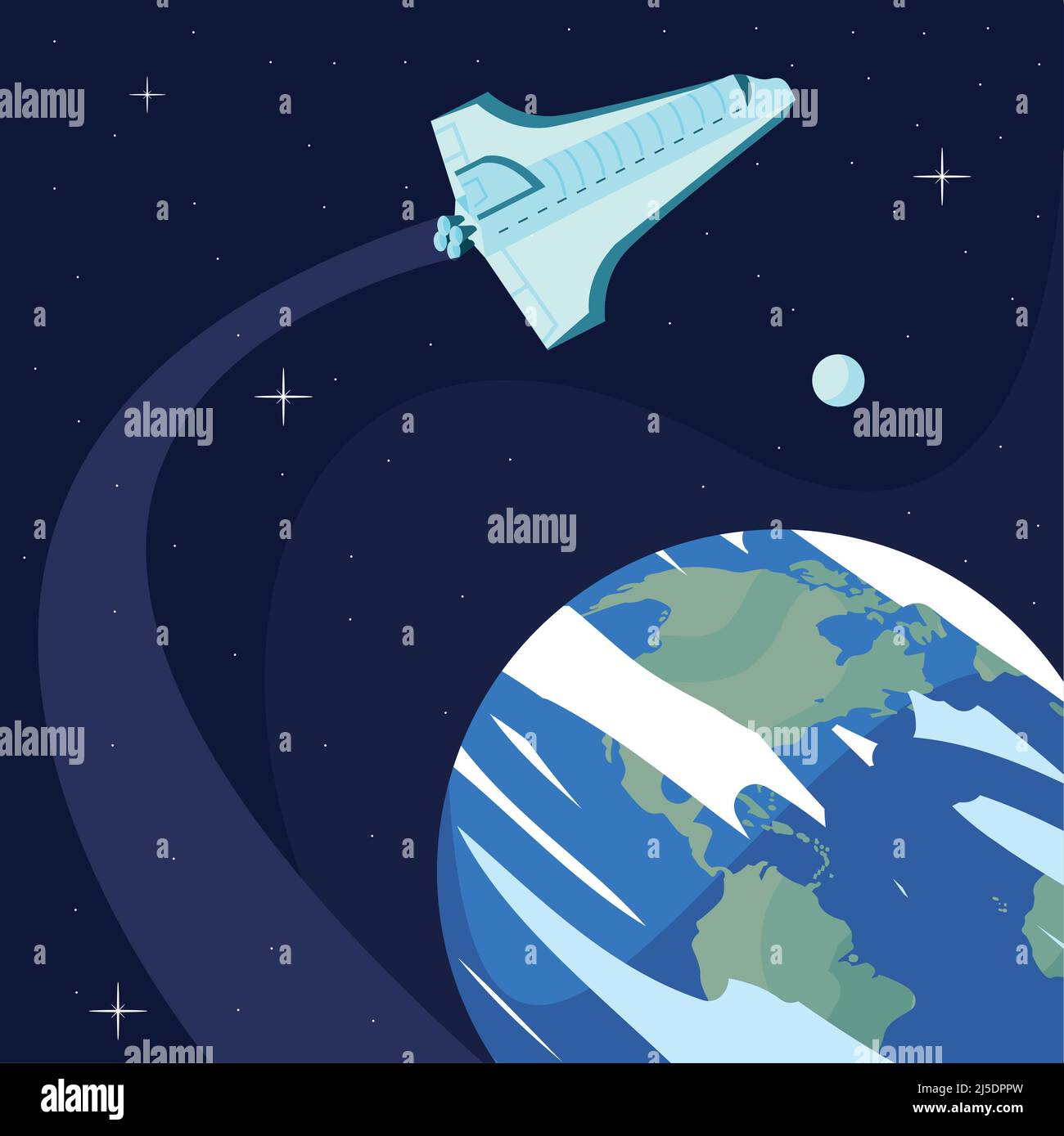 spaceship orbiting the earth Stock Vector Image & Art - Alamy