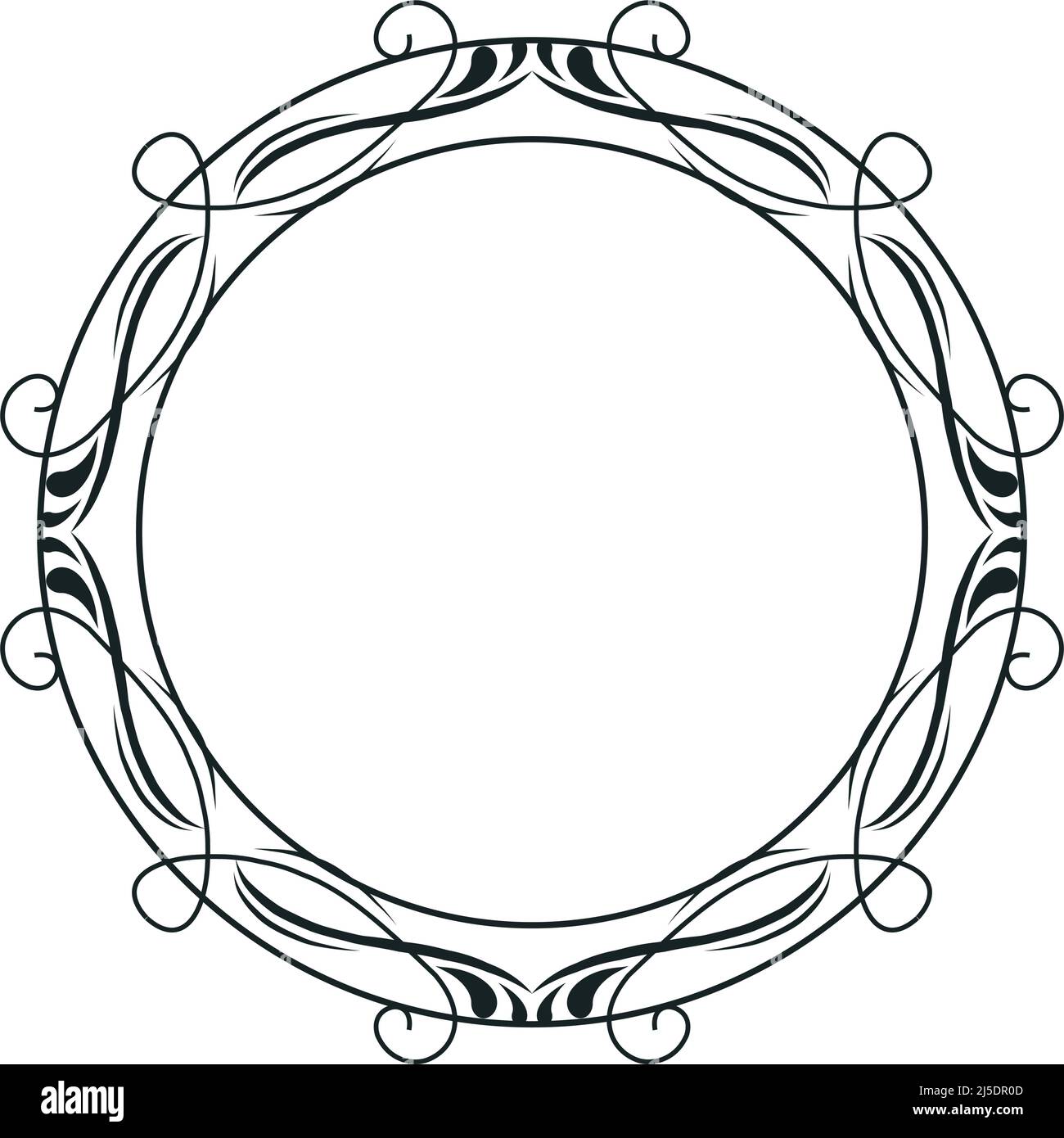 circular monochrome vintage frame Stock Vector Image & Art - Alamy