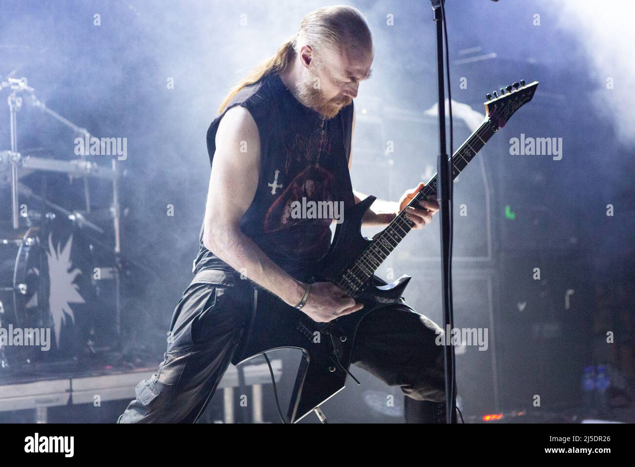 Oslo, Norway. 17th, April 2022. The Norwegian death metal band Myrkskog  performs a live concert at Rockefeller as part of the festival Inferno  Metal Festival 2022 in Oslo. (Photo credit: Gonzales Photo -
