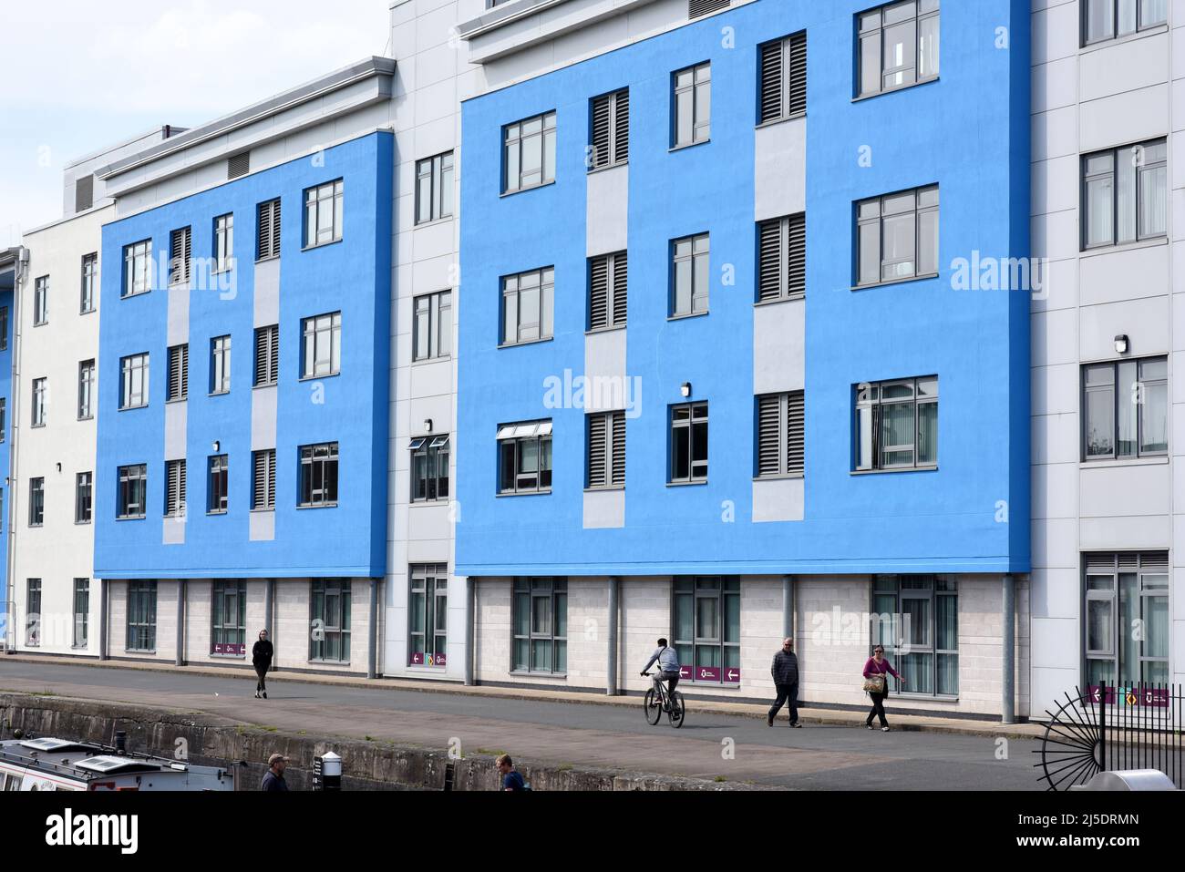 Waterside apartments and Gloucestershire College building at Gloucester