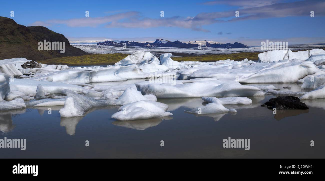 Beautiful Icebers in Iceland Stock Photo