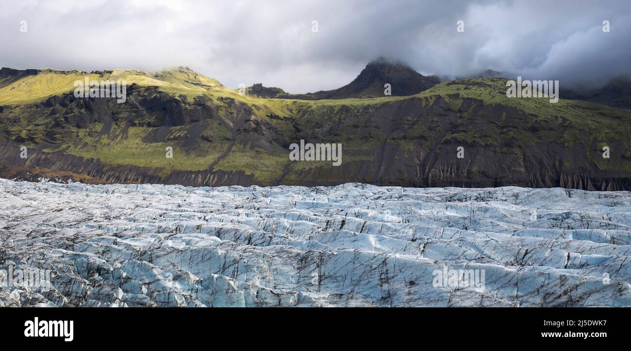 Svinafellsjokull glacier in Iceland Stock Photo