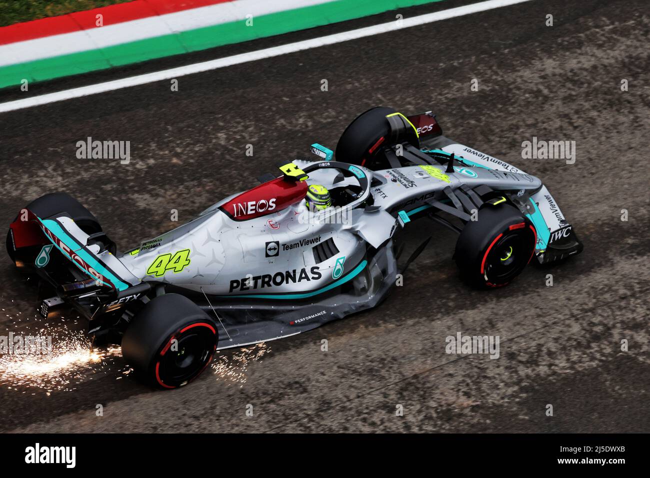 Imola, Italy. 22nd Apr, 2022. Lewis Hamilton (GBR) Mercedes AMG F1 W13. 22.04.2022