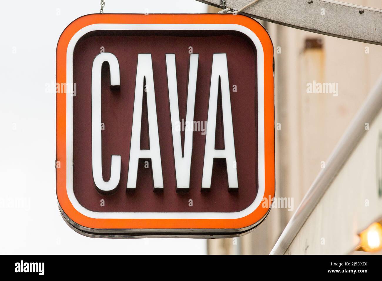The Cava café signboard seen in Warsaw Stock Photo - Alamy