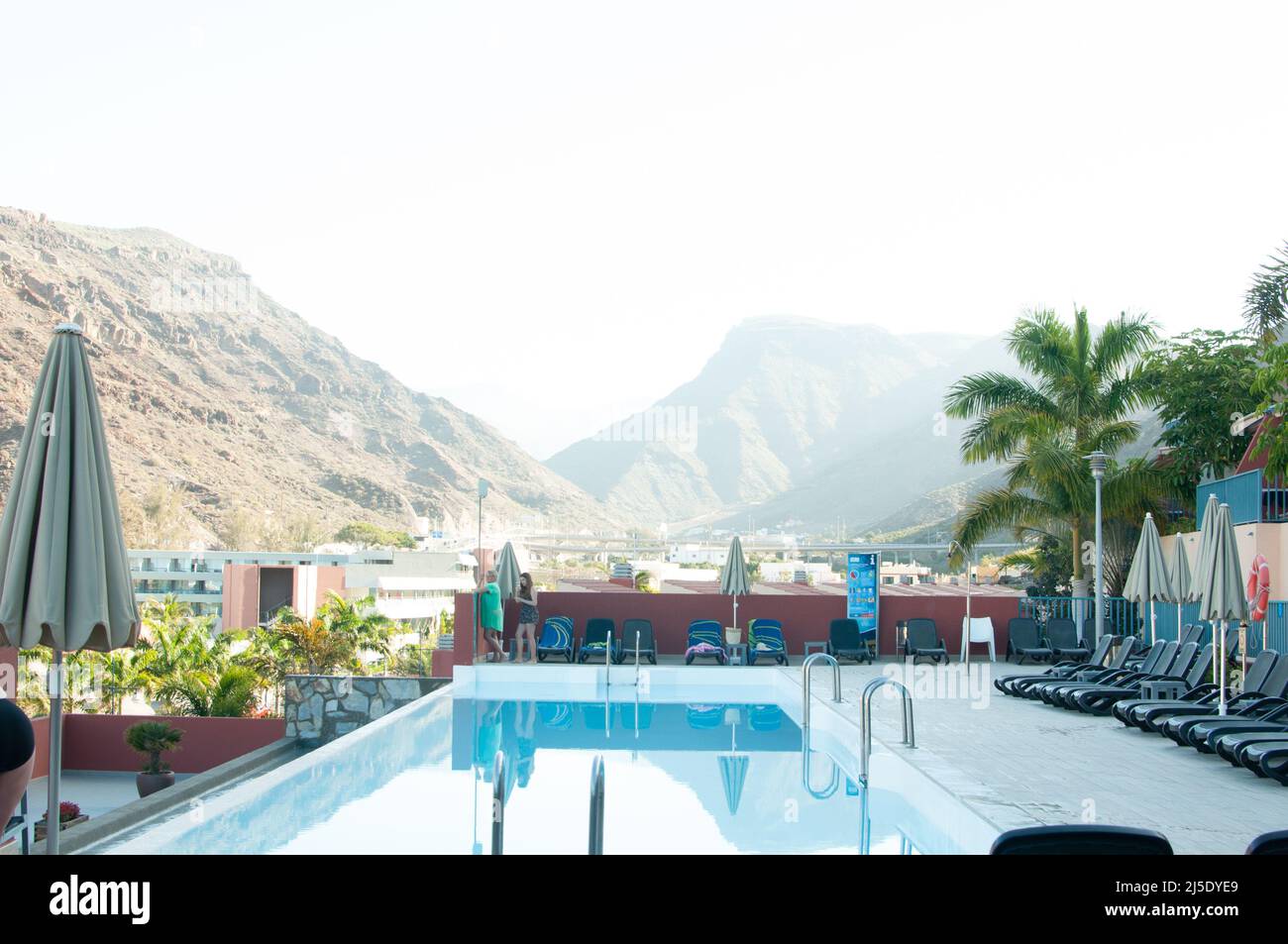 Silent pool at Cordial Mogan Valle apartments, Gran Canaria Stock Photo