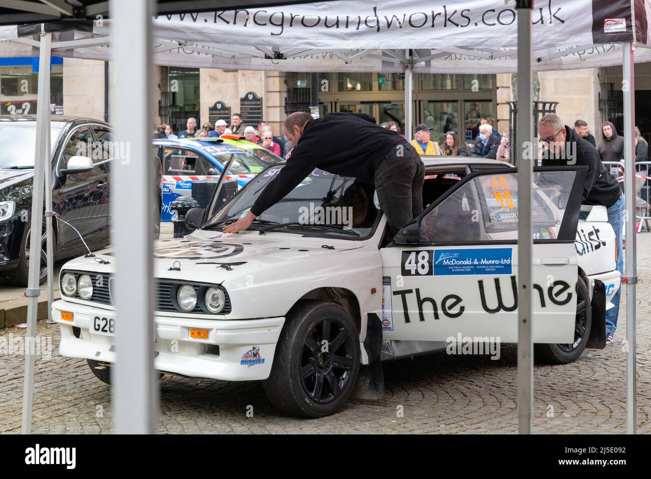 High Street, Elgin, Moray, UK. 22nd Apr, 2022. This is the Cars that