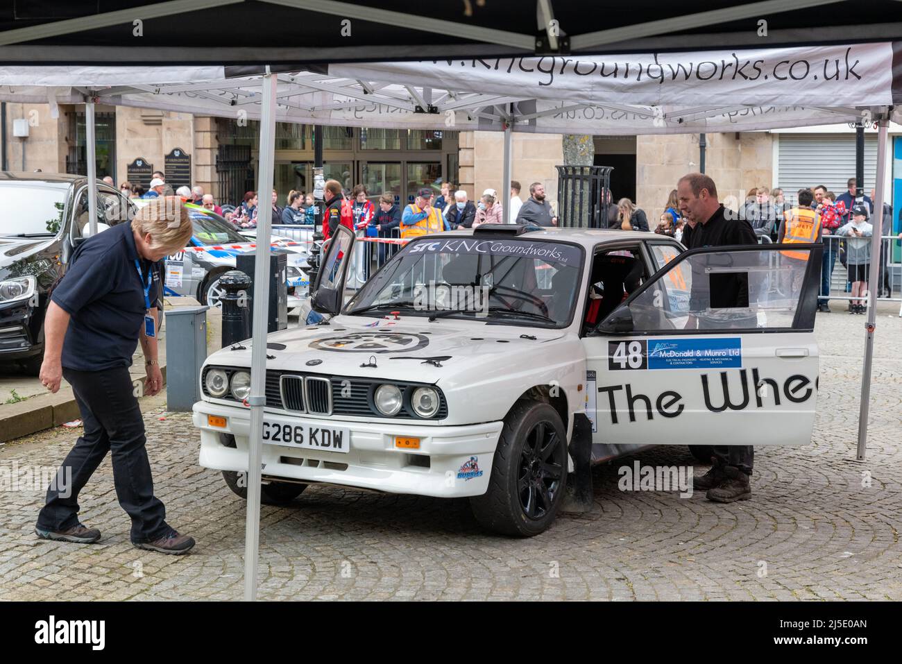 High Street, Elgin, Moray, UK. 22nd Apr, 2022. This is the Cars that