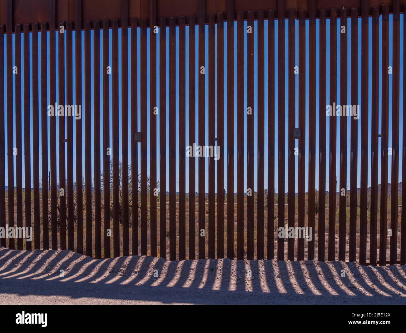 The Wall, South Puerto Blanco Drive, Organ Pipe Cactus National Monument, Arizona. Stock Photo