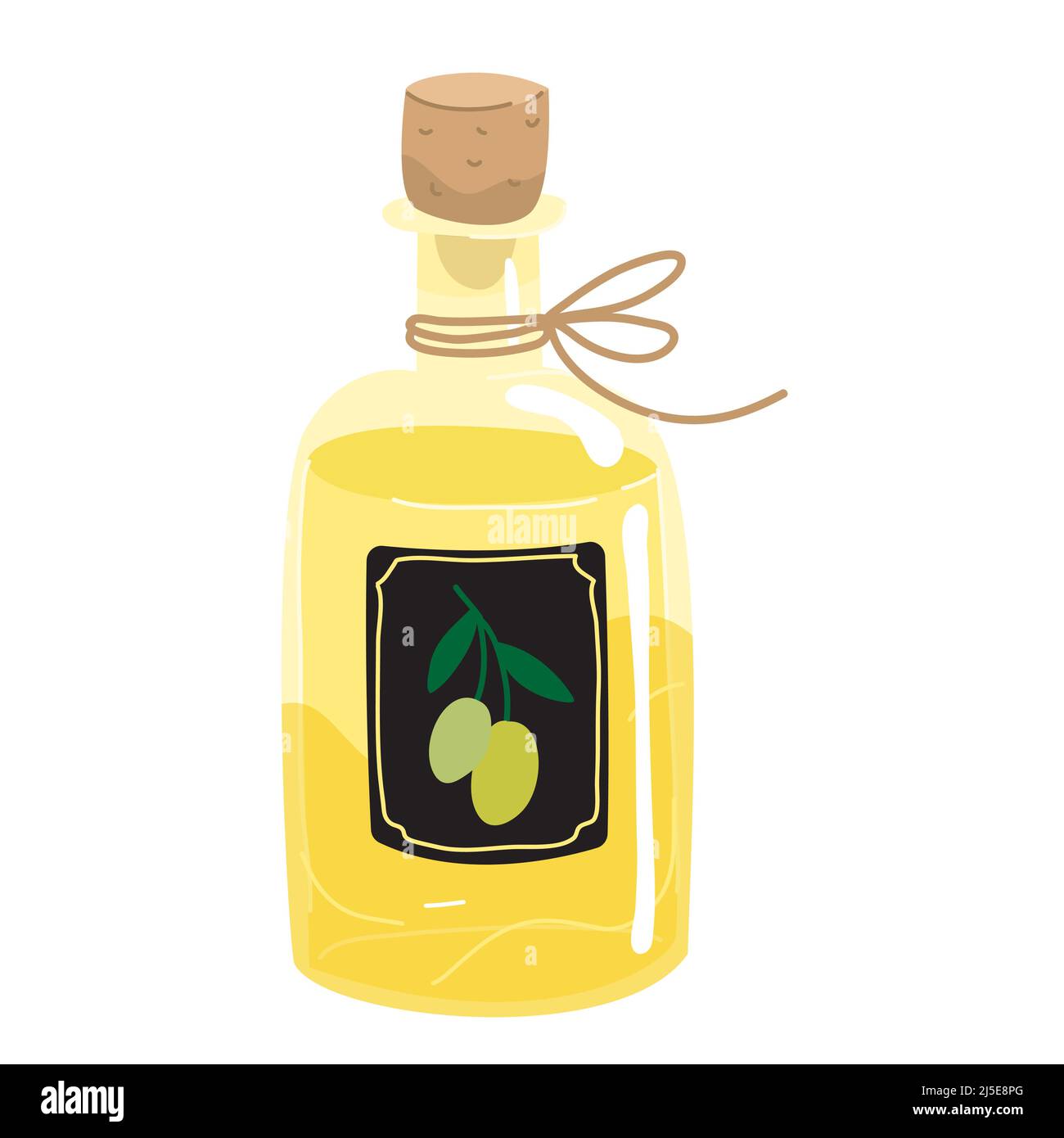 Bottle of Olive oil. Vector illustration of Olive Oil in cartoon style  isolated on white Stock Vector Image & Art - Alamy