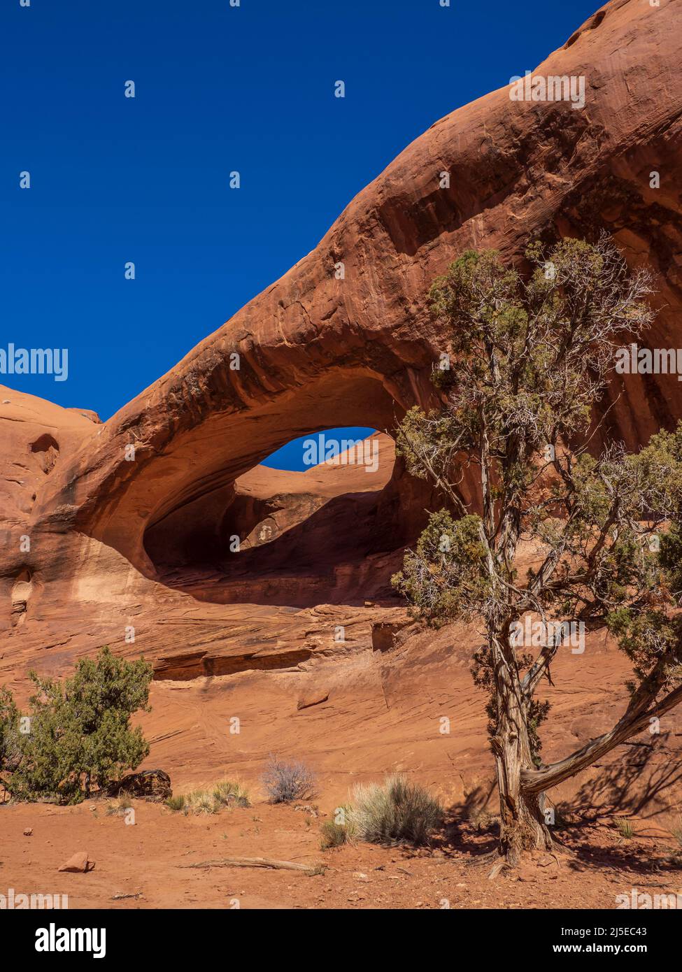 Half-moon Arch, Monument Valley Tribal Park, Navajo Nation, Utah and Arizona. Stock Photo