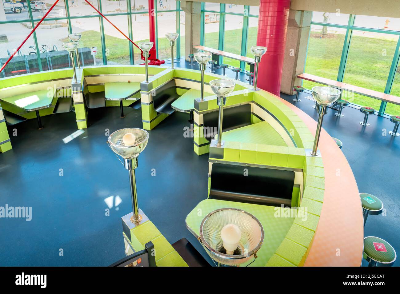 Cafeteria on the The University of Waterloo campus in Waterloo, Ontario, Canada on a sunny day. Stock Photo