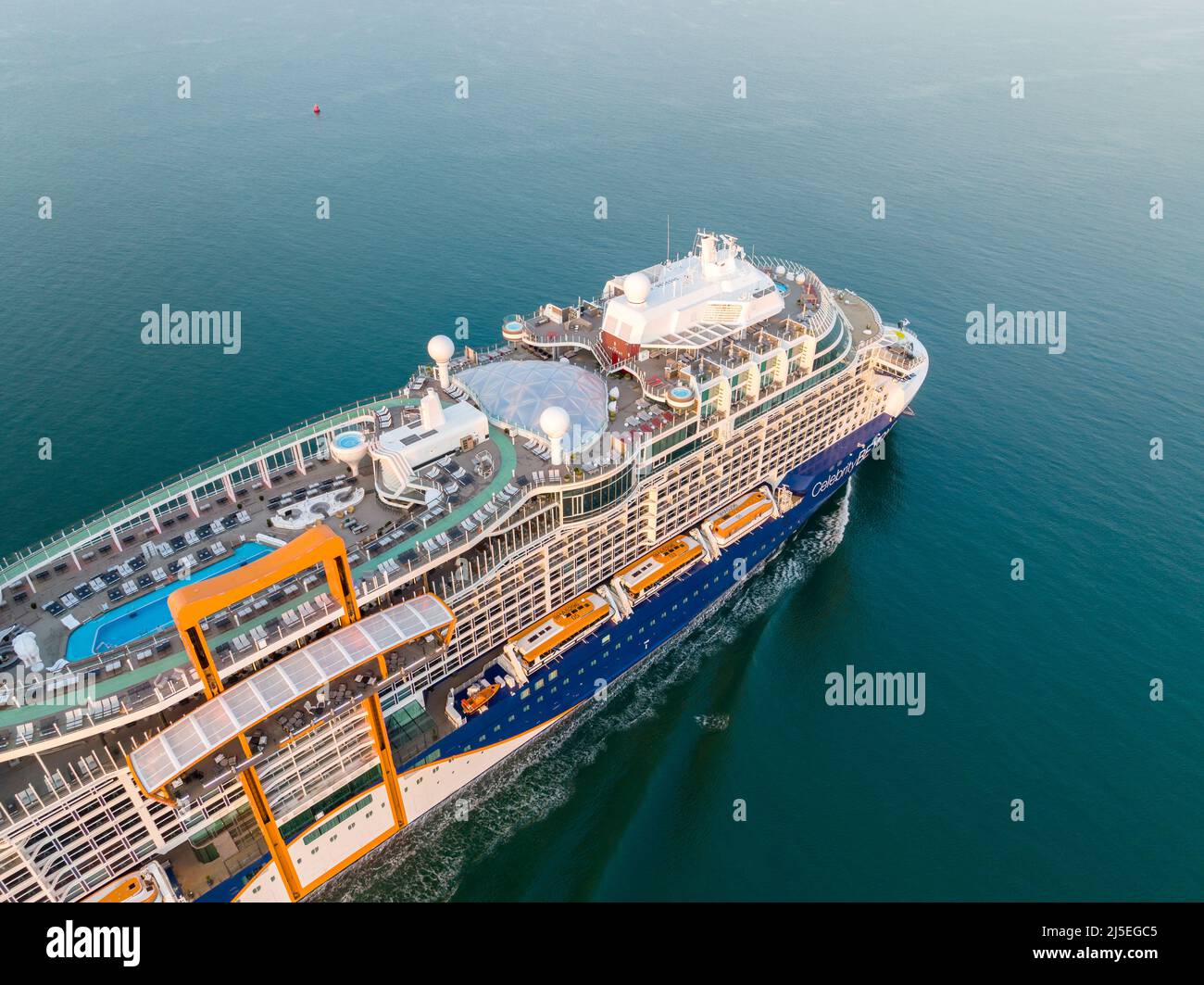 Celebrity Beyond cruise ship on way to Southampton, Celebrity Beyond