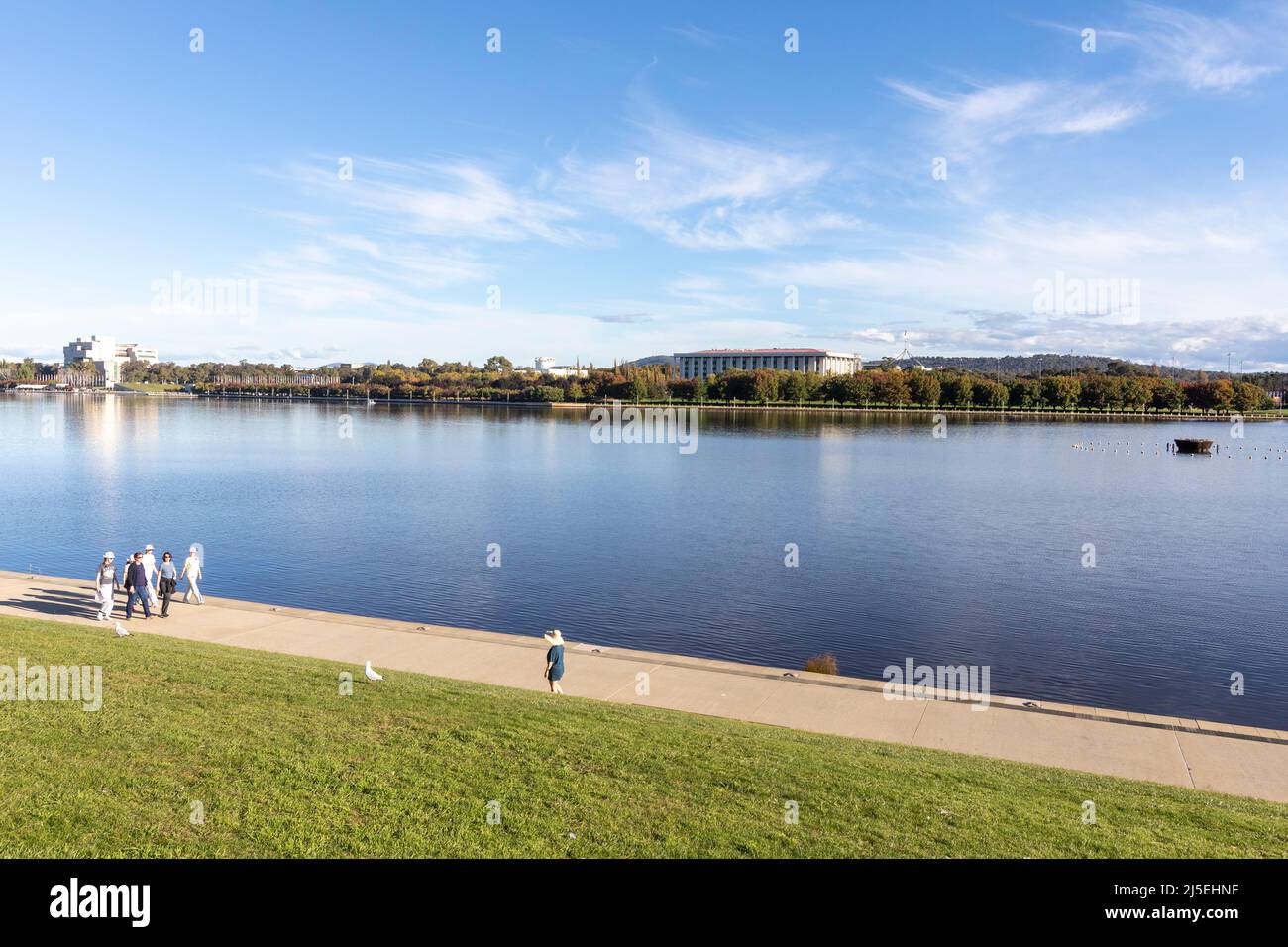National Library on the shores of Lake Burley Griffin in Canberra,ACT ...