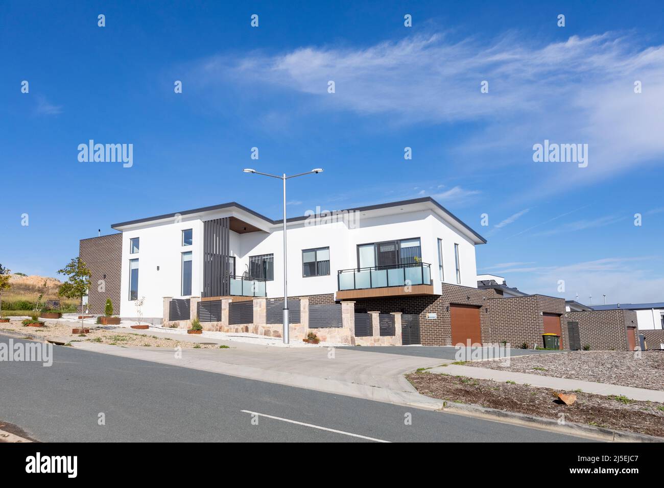 Canberra, new homes built in the new suburb of Denman Prospect in Canberra,ACT,Australia Stock