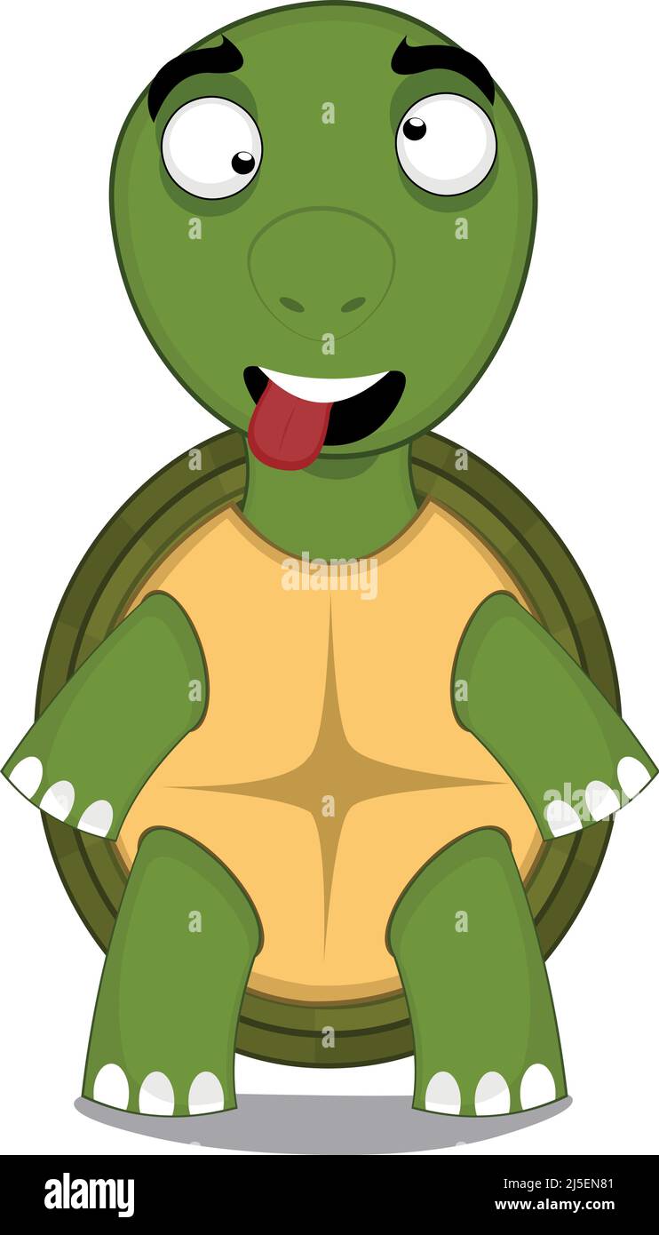 Vector character illustration of a cartoon turtle with a crazy expression  Stock Vector Image & Art - Alamy
