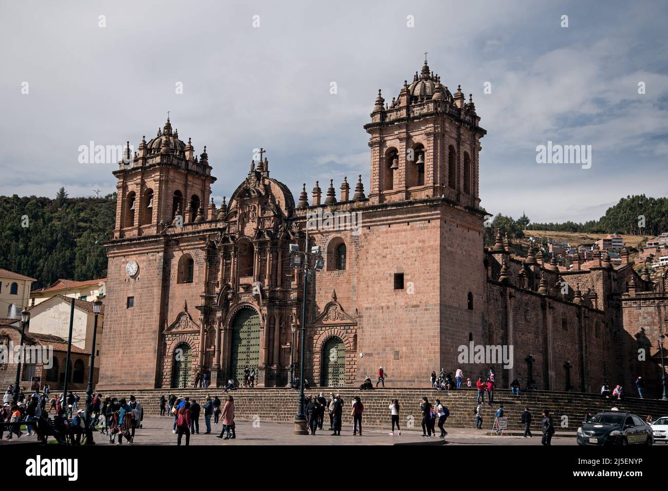 Cusco Cathedral in Plaz De Almas Cusco Stock Photo