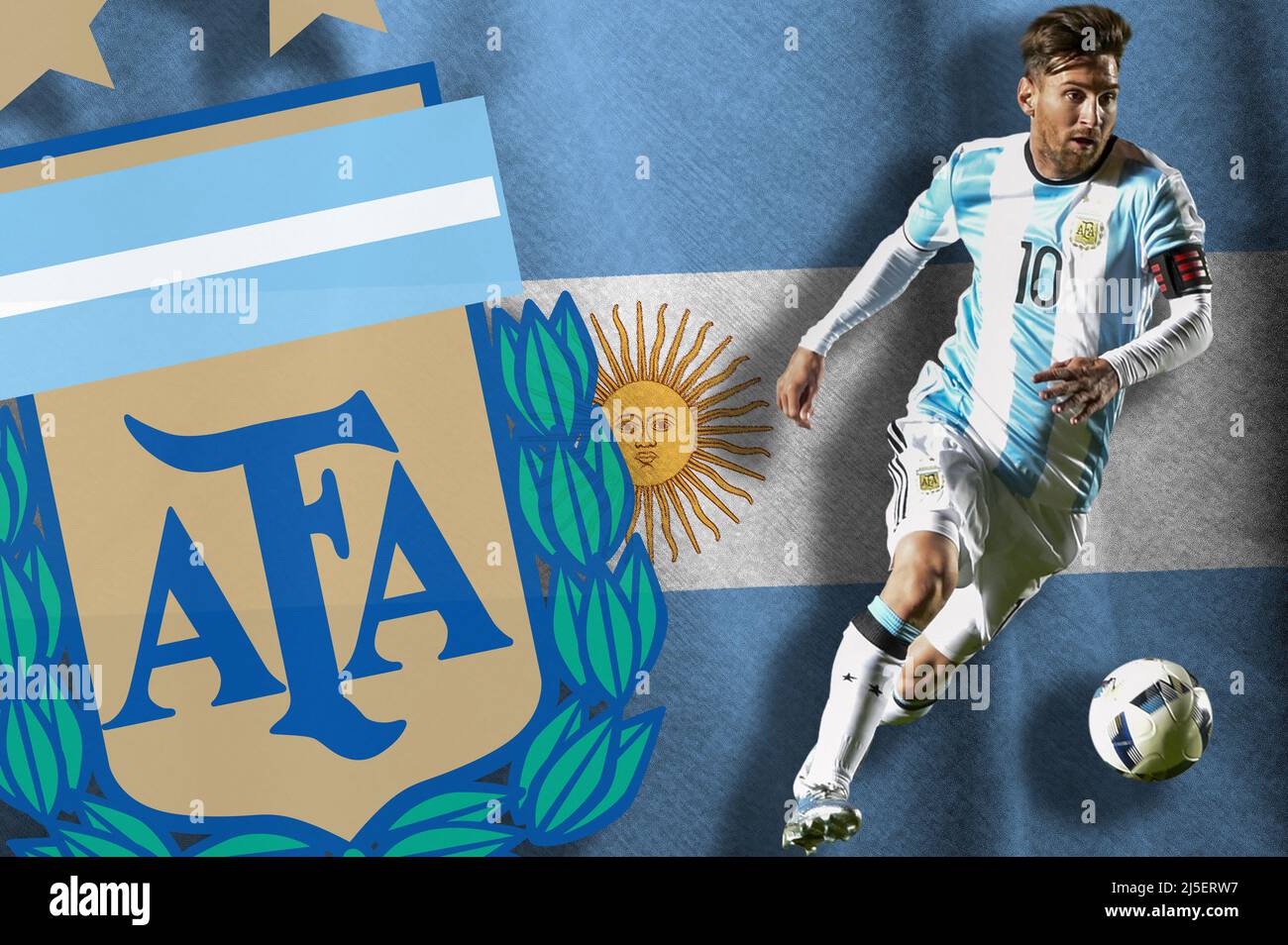 Argentina flag football hi-res stock photography and images - Alamy