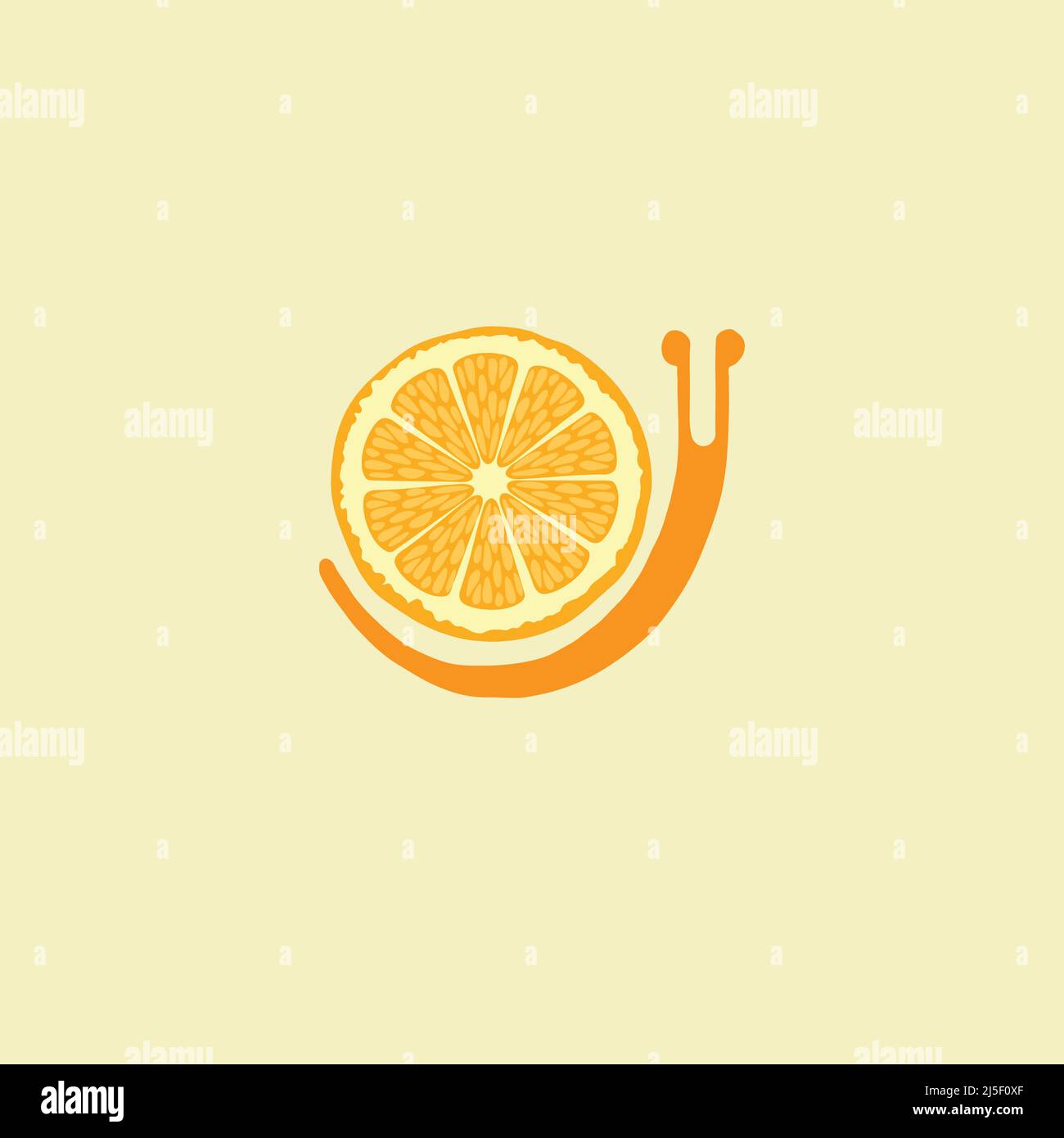 Snail on fruit Stock Vector Images - Alamy