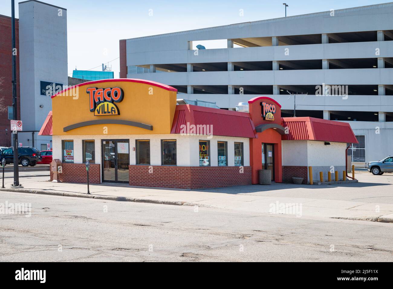 SAINT CLOUD, MINNESOTA - February 19, 2022: Taco Villa, located at 25 9th Ave N., is photographed. Stock Photo