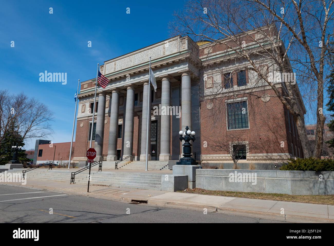 SAINT CLOUD, MINNESOTA - February 19, 2022: the Stearns County Courthouse, located at 725 Courthouse Square, is photographed. Stock Photo